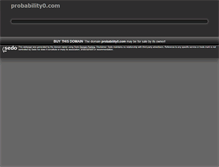 Tablet Screenshot of probability0.com